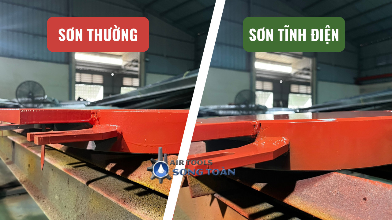 so sánh phun sơn tĩnh điện và phun sơn thường